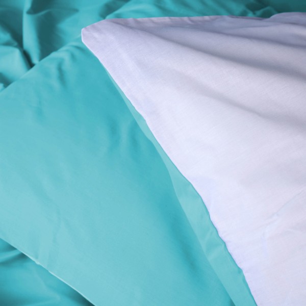 Фото - Комплект постільної білизни MirSon King Size Бязь White-mint (11-2107+11-2208) 220х240 (2200001172524)