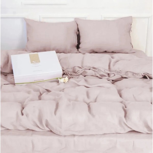 Фото - Комплект постільної білизни дитячий MirSon Льон Natural Linen Amalia 110х140 (2200008248697)