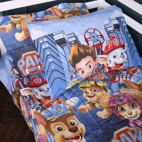 Фото - Комплект постільної білизни MirSon Бязь Mirson 17-0803 Paw Patrol Team 175х210 см (2200011446554)