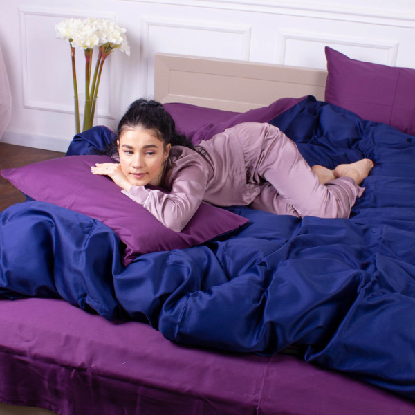 Фото - Комплект постільної білизни MirSon Сатин Orchid 3220+4052 175х210 (2200000688590)