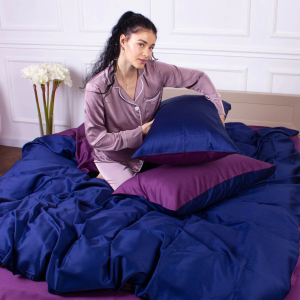 Фото - Комплект постільної білизни MirSon Сатин Orchid 3220+4052 175х210 (2200000688590)