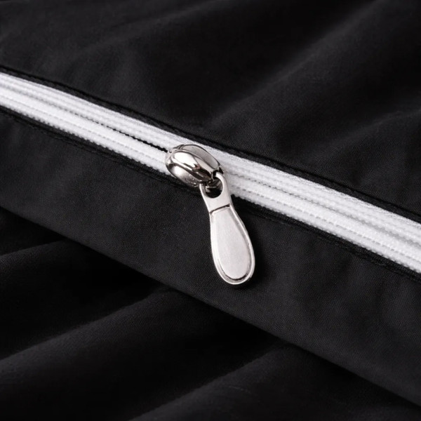 Фото - Комплект постільної білизни дитячий MirSon Poplin Line 099 Black 110 x 140 см (2200006277378)