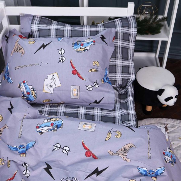 Фото - Комплект постільної білизни дитячий MirSon Poplin Line Kids 08 Harry Potter 110х140 (2200009719165)