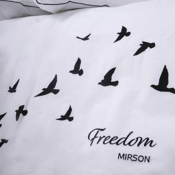 Фото - Комплект постільної білизни дитячий MirSon Ranforce Elite 11-2107 White Freedom 110х140 (2200008700423)
