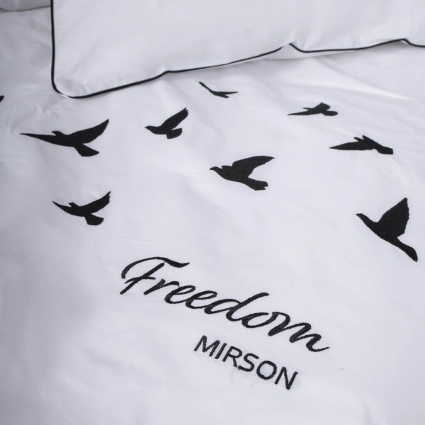 Фото - Комплект постільної білизни дитячий MirSon Ranforce Elite 11-2107 White Freedom 110х140 (2200008700423)