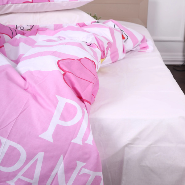 Фото - Комплект постільної білизни MirSon Бязь Ranforce Elite 17-0110 Pink Pantere 2х143х210 см (2200004681597)