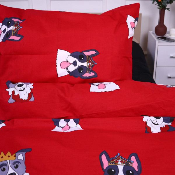 Фото - Комплект постільної білизни MirSon Бязь Ranforce Elite 17-0568 Kings of dogs 175х210 см (2200004672618)