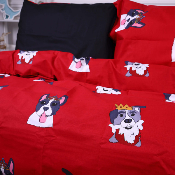 Фото - Комплект постільної білизни MirSon Бязь Ranforce Elite 17-0568 Kings of dogs 175х210 см (2200004672618)