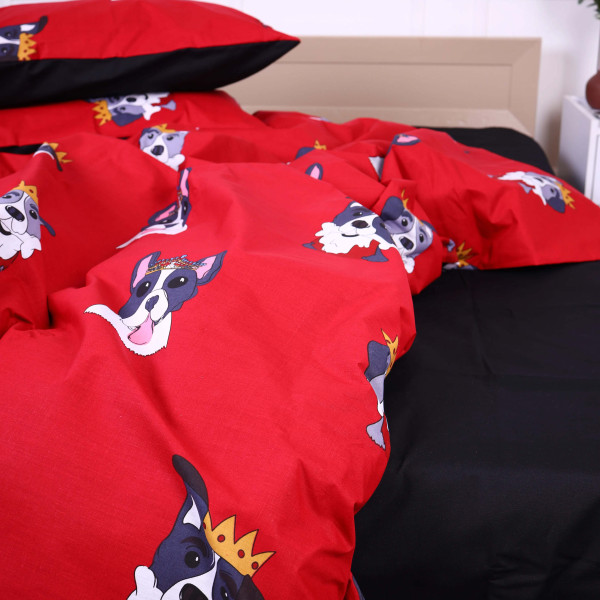 Фото - Комплект постільної білизни MirSon Бязь Ranforce Elite 17-0568 Kings of dogs 175х210 см (2200004672618)