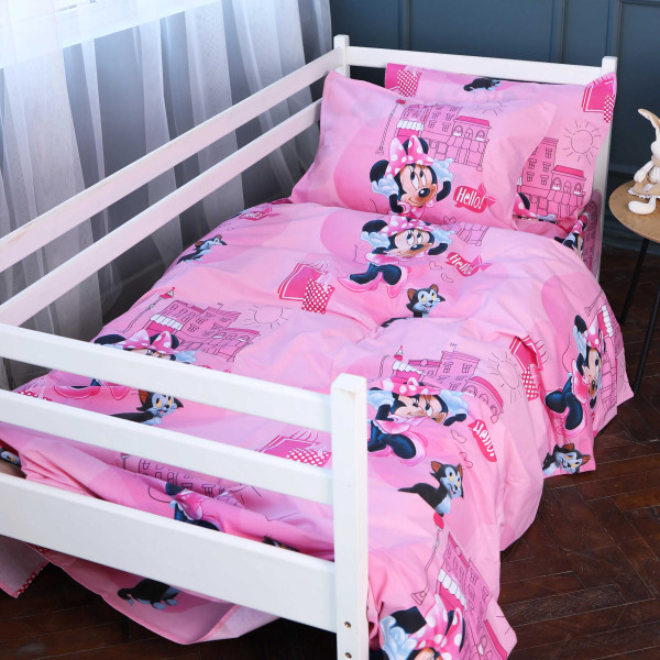 Фото - Комплект постільної білизни MirSon Ranforce Elite 17-0703 Hello Minnie 175х210 см (2200010500349)
