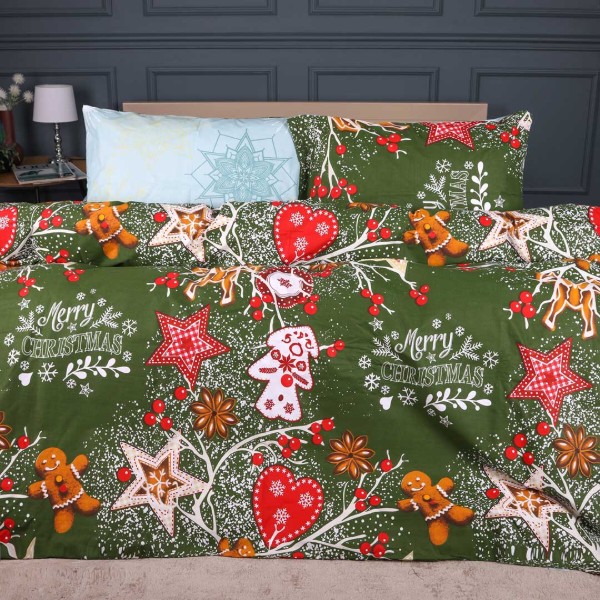 Фото - Комплект постільної білизни дитячий MirSon Ranforce Elite 17-0881 Holiday Star green 110х140 (2200012196724) Фото - Комплект постільної білизни дитячий MirSon Ranforce Elite 17-0881 Holiday Star green 110х140 (2200012196724)