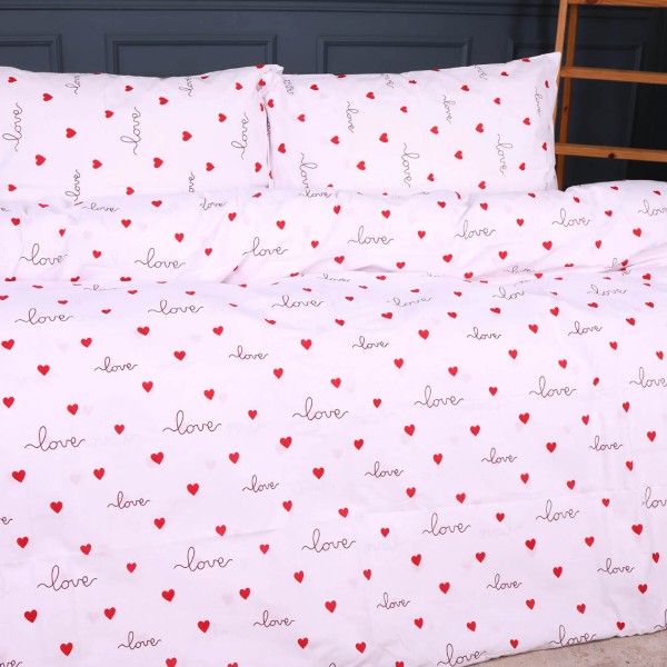 Фото - Комплект постільної білизни MirSon Ranforce Elite 17-0963 Tiny Hearts 200х220 см (2200013259145)