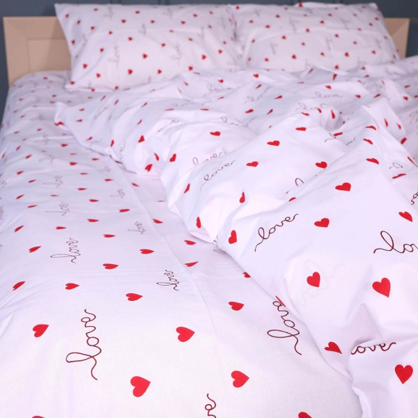 Фото - Комплект постільної білизни MirSon Ranforce Elite 17-0963 Tiny Hearts 200х220 см (2200013259145)