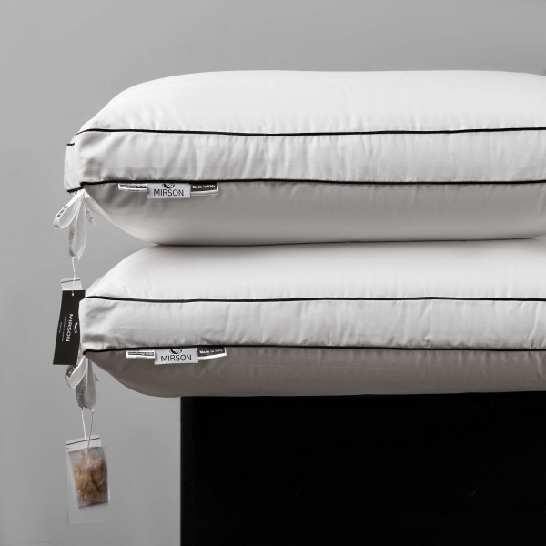 Фото - Подушка стандартная MirSon Royal Pearl De Luxe №629 с эвкалиптом Высокая 50х70 (2200000852168)