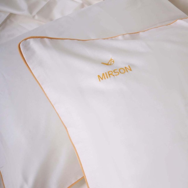 Фото - Комплект постельного белья MirSon Сатин ELIT 0001 Moko White Fire Bird 200х220 см (2200008706456)