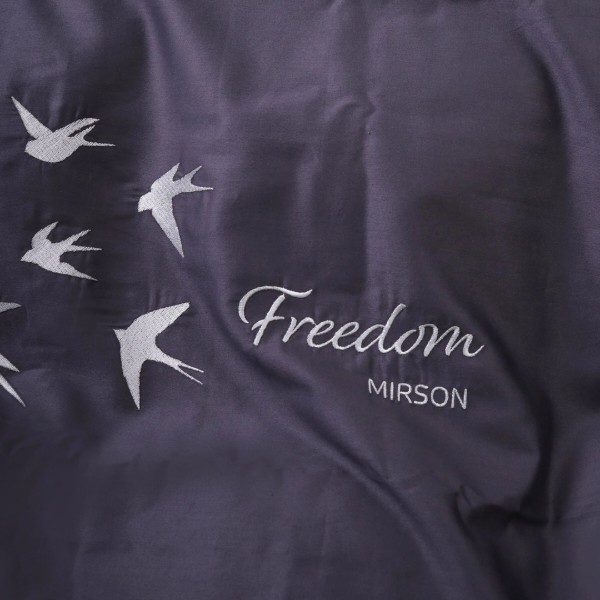 Фото - Комплект постільної білизни дитячий MirSon Сатин ELIT 0240 Iron grey Freedom 110х140 (2200008706838)