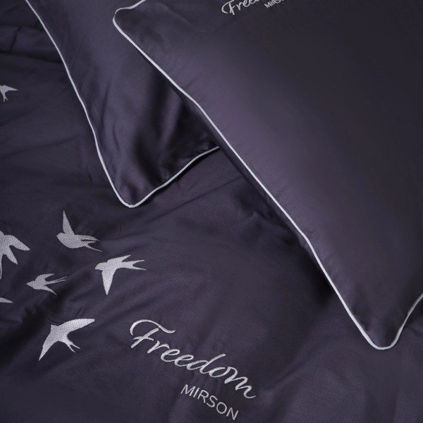 Фото - Комплект постільної білизни дитячий MirSon Сатин ELIT 0240 Iron grey Freedom 110х140 (2200008706838)