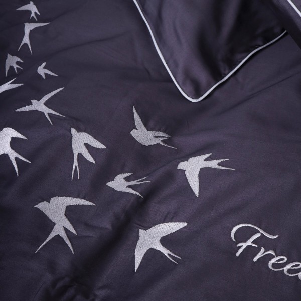 Фото - Комплект постільної білизни дитячий MirSon Сатин ELIT 0240 Iron grey Freedom 110х140 (2200008706838)