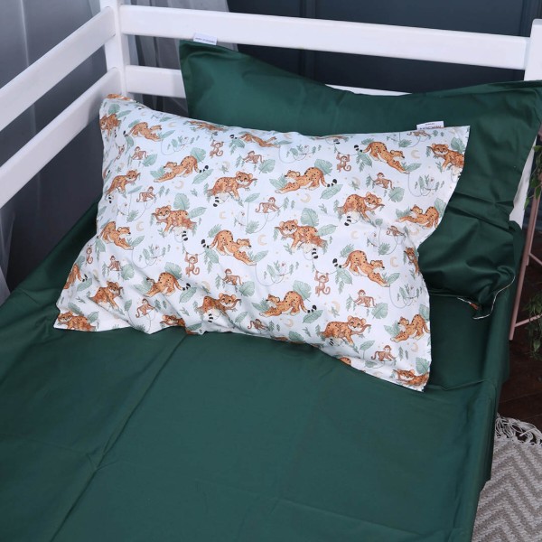 Фото - Комплект постільної білизни дитячий MirSon Сатин Kids Time 22-1420 Little Jungle Friends 110х140 (2200011186627)