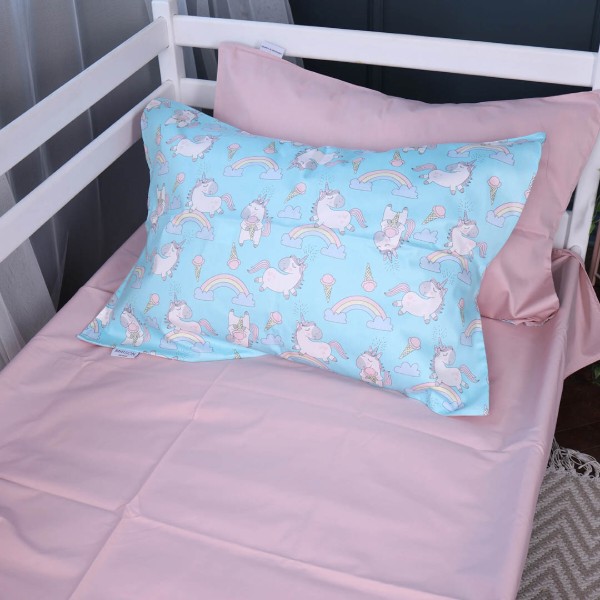 Фото - Комплект постільної білизни дитячий MirSon Сатин Kids Time 22-1421 Unicorn meanness 110х140 (2200011186771)