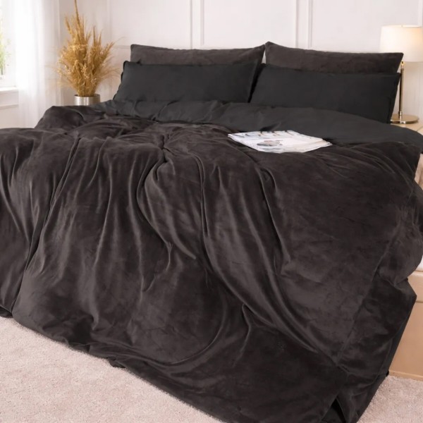 Фото - Комплект постільної білизни MirSon Winter Frost 28-0005 + 28-0003 Anemone Velvet 2х143х210 (2200004009056)