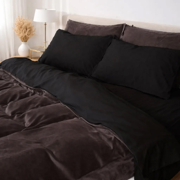 Фото - Комплект постельного белья MirSon Winter Frost 28-0007 + 28-0003 Rhodies Velvet 143х210 (2200004009803)