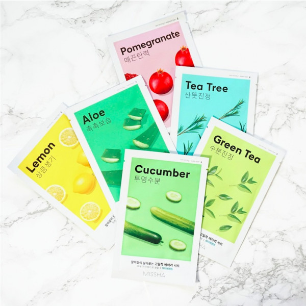 Фото - Маска для лица Missha Airy Fit Sheet Mask Green Tea 19 г (8809581454729)