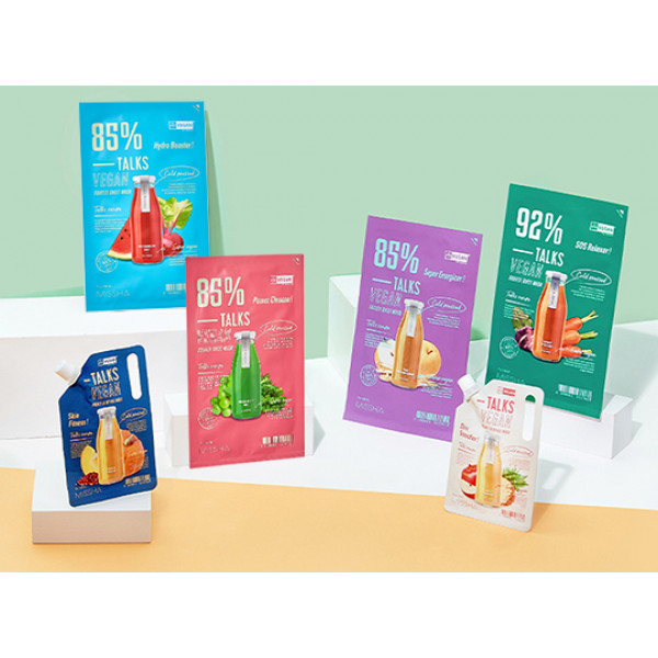 Фото - Маска для обличчя Missha тканевая Talk Vegan Squeeze Super Energizer 27 г (8809643533751)