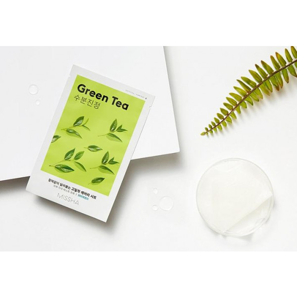 Фото - Маска для лица Missha Airy Fit Sheet Mask Green Tea 19 г (8809581454729)