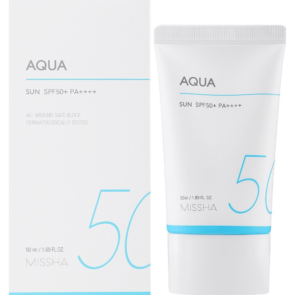 Фото - Крем для обличчя Missha All Around Safe Block Aqua Sun SPF50+/PA++++ (8809747942121)