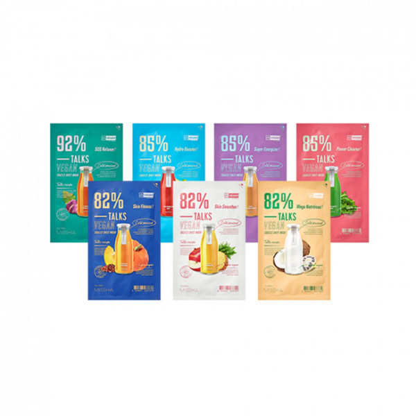 Фото - Маска для обличчя Missha Talk Vegan Squeeze Mega Nutritious тканевая 27 г (8809643533782)