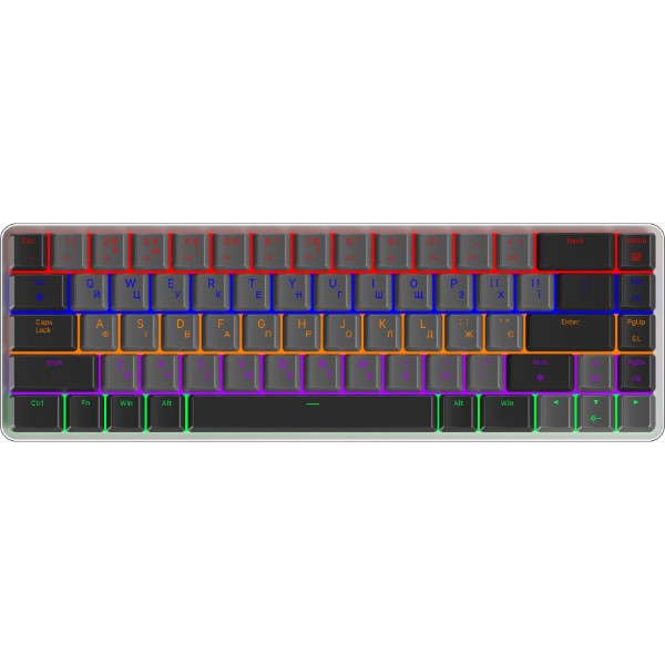 Фото - Клавиатура беспроводная игровая GamePro Red Switch Low Profile Wireless Dark Gray (MK122R)