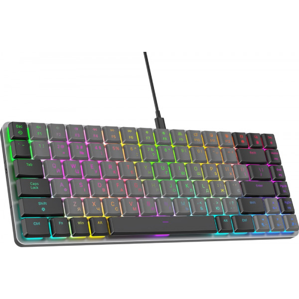 Фото - Клавиатура проводная игровая GamePro Red Switch Low Profile Dark Gray RGB (MK141R)