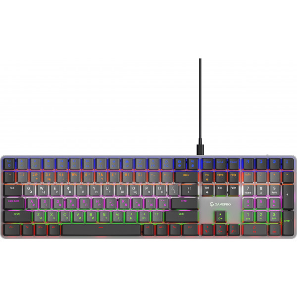 Фото - Клавіатура дротова GamePro Red Switch Low Profile Dark Gray (MK145R)