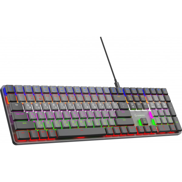 Фото - Клавіатура дротова GamePro Red Switch Low Profile Dark Gray (MK145R)