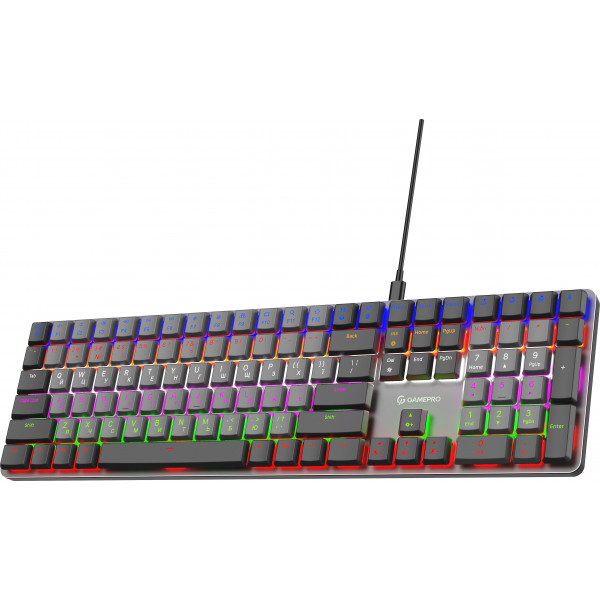Фото - Клавіатура дротова GamePro Red Switch Low Profile Dark Gray (MK145R)