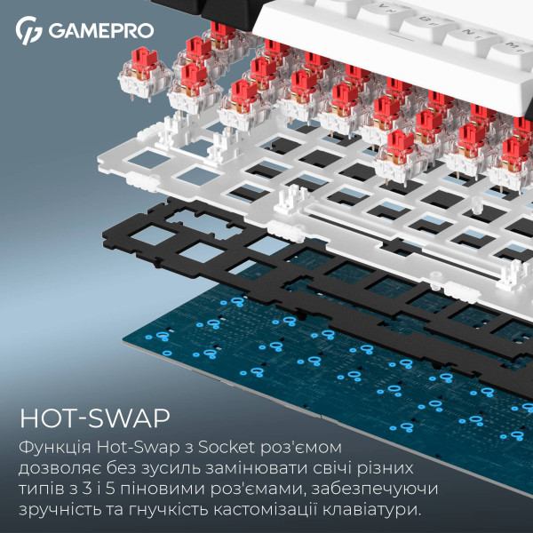 Фото - Клавіатура бездротова ігрова GamePro Asgard Valhalla (MK160W Pro)
