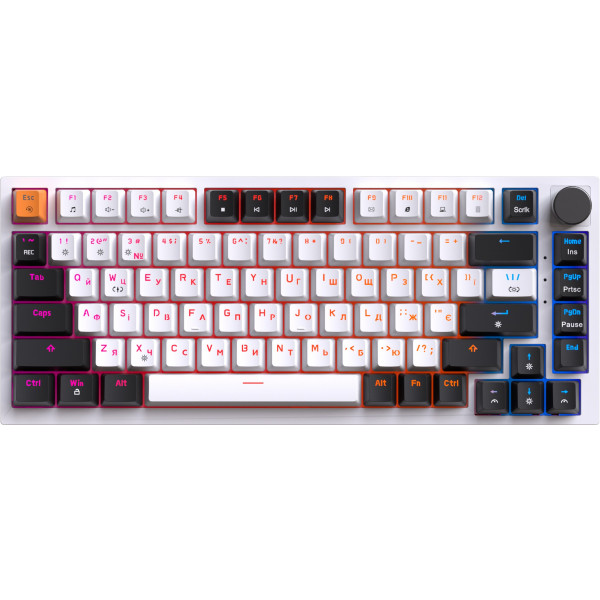 Фото - Клавиатура проводная игровая GamePro MK160W Hot-Swap Red Swich RGB White (MK160W)