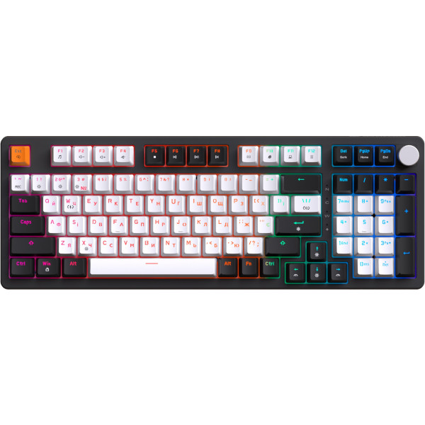 Фото - Клавиатура проводная игровая GamePro MK170B Hot-Swap Red Swich RGB Black (MK170B)