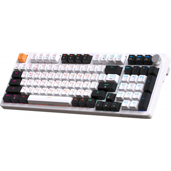 Фото - Клавиатура проводная игровая GamePro MK170W Hot-Swap Red Swich RGB White (MK170W)