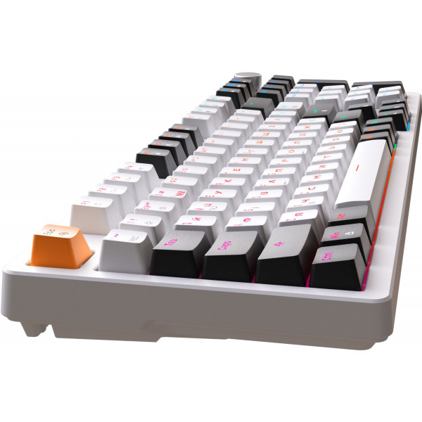 Фото - Клавиатура проводная игровая GamePro MK170W Hot-Swap Red Swich RGB White (MK170W)