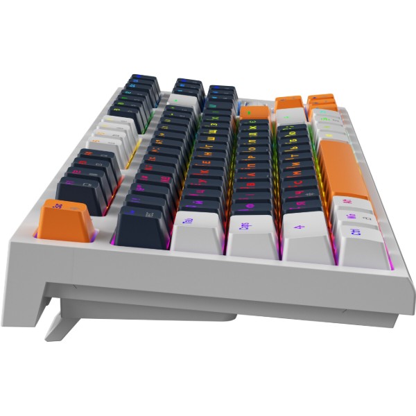 Фото - Клавіатура дротова ігрова GamePro MK180W Hot-Swap Red Swich RGB White (MK180W)