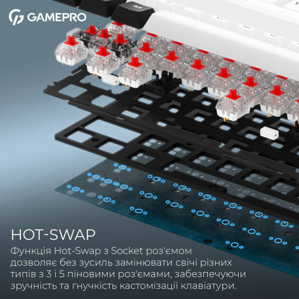 Фото - Клавіатура бездротова ігрова GamePro Asgard Valhalla (MK210W Pro)