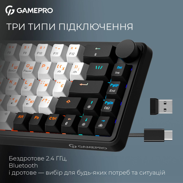 Фото - Клавіатура бездротова ігрова GamePro Asgard Valhalla (MK210W Pro)