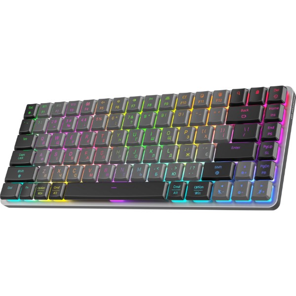 Фото - Клавіатура бездротова ігрова GamePro Red Switch Low Profile Wireless/Bluetooth/USB Dark Gray RGB (MK230R)