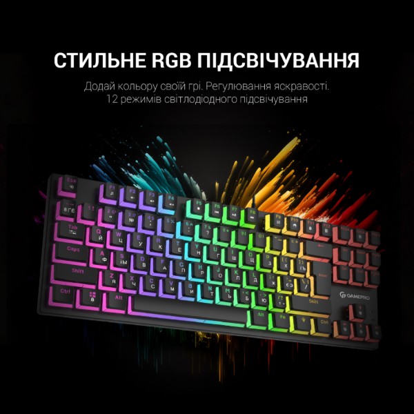 Фото - Клавиатура проводная игровая GamePro MK80R Red