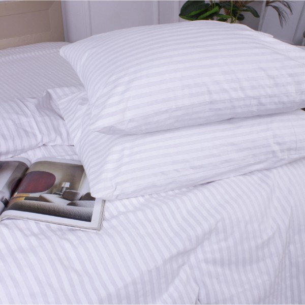 Фото - Комплект постельного белья MirSon King Size 220x240 Ranforce Elite 17-0605 Stripe White Ранфорс (2200008053833)