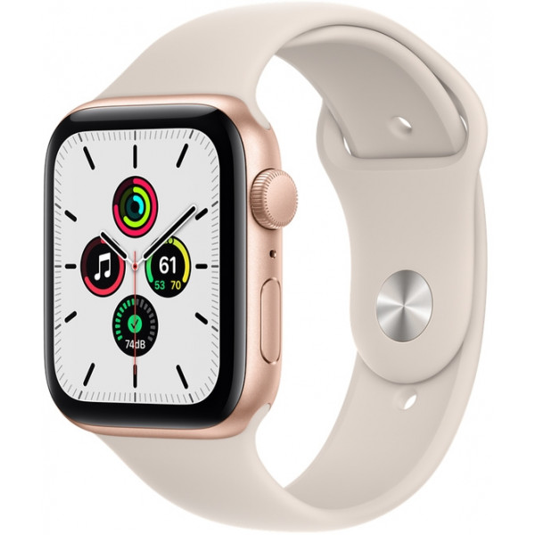 Фото - Смарт-часы Apple Watch SE 44mm Gold Aluminium Case with Starlight Sport Band