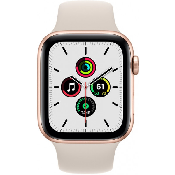 Фото - Смарт-часы Apple Watch SE 44mm Gold Aluminium Case with Starlight Sport Band