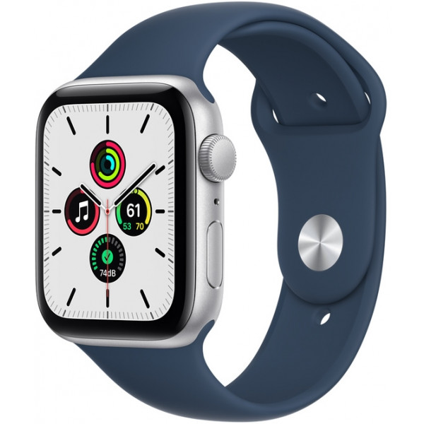 Фото - Смарт-часы Apple Watch SE 44mm Silver Aluminium Case with Abyss Blue Sport Band